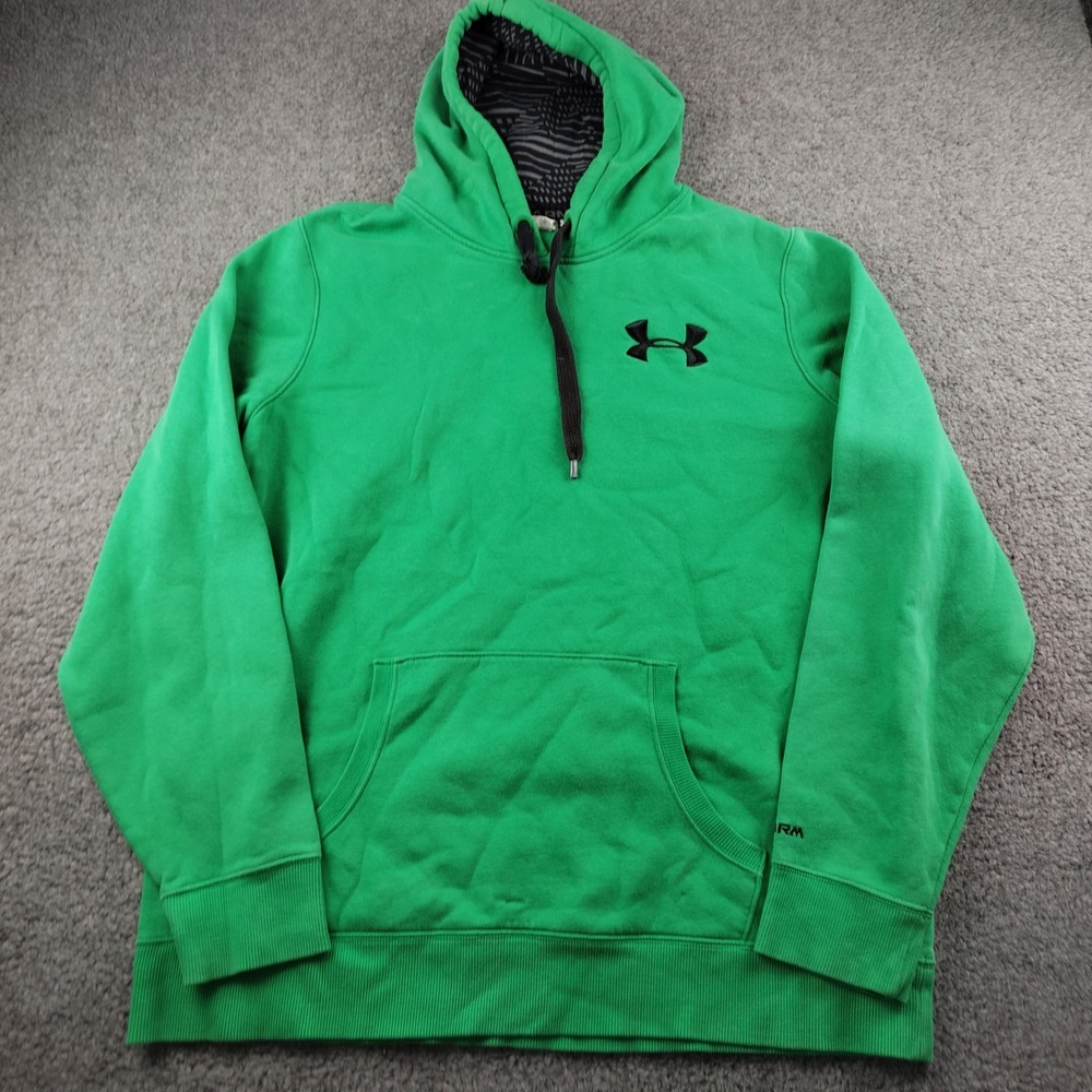 Under Armour Storm Hoodie Mens 2XL Green Pullover Loose Fit Fleece Sweatshirt